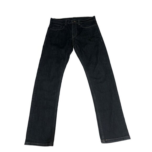 Levis 511 Mens Jeans W32 L30 Slim Fit Dark Wash Blue Contrast Stitching Stretch - Picture 1 of 10